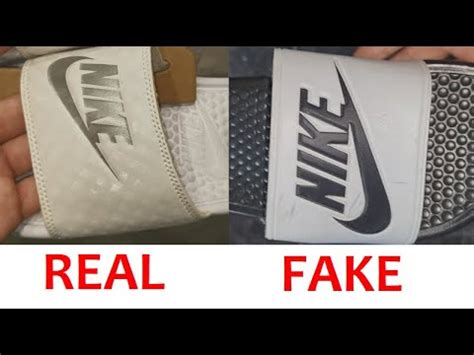 nike benassi duo original vs fake|Real vs Fake Nike slides. How to spot counterfeit Nike  .